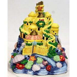 Disney Christmas Village Underwater Castle Little Mermaid Ariel Light Up Porcela